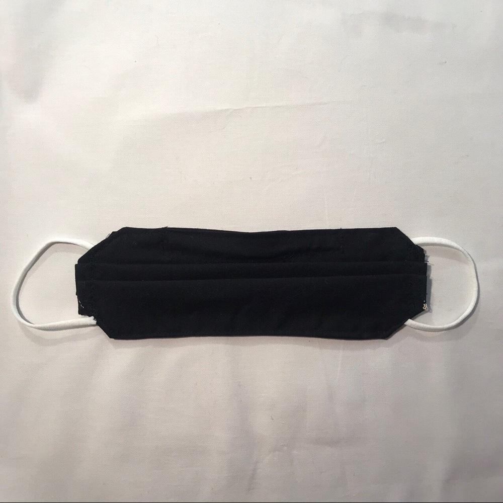 plain black cotton face mask